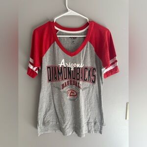 G -III 4 Her By Carl Banks Ball Park Raglan V Neck T Shirt Women’s SZ S Casual